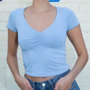 Brandy Melville Gina Top Blue Floral